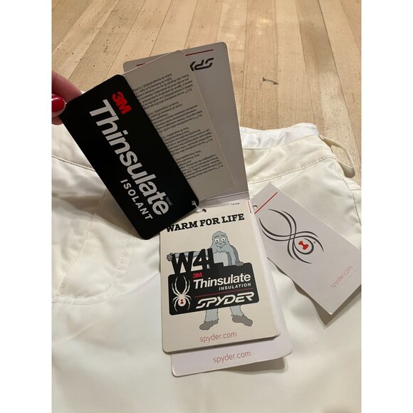 Spyder Girls Vixen Kyd's Snowboarding Ski Thinsulate Pants Size 18 White FA NWT - Picture 11 of 12